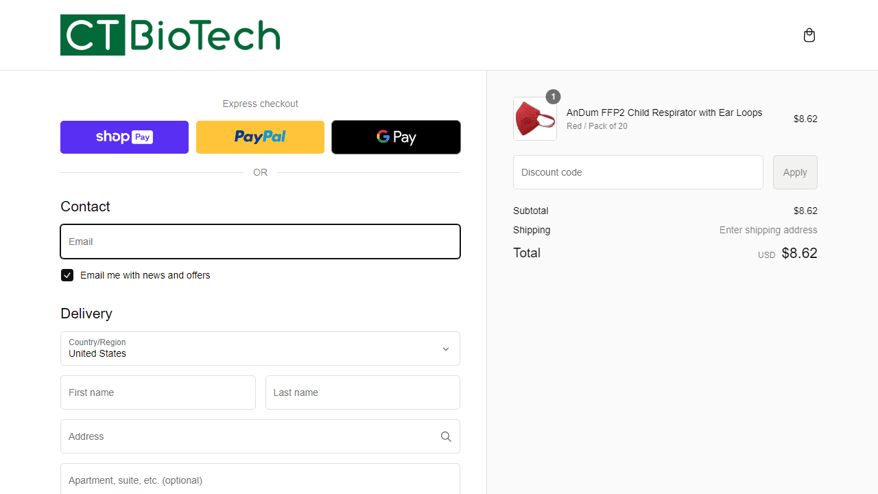 How to apply CT Biotech coupon code
